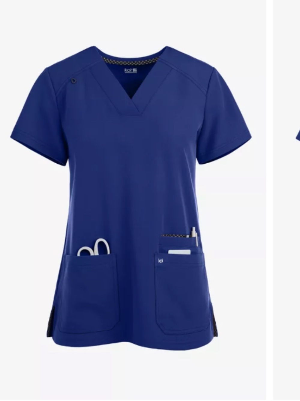 koi Next Gen Hustle and Heart Scrub Top – Galaxy Blue – 2X